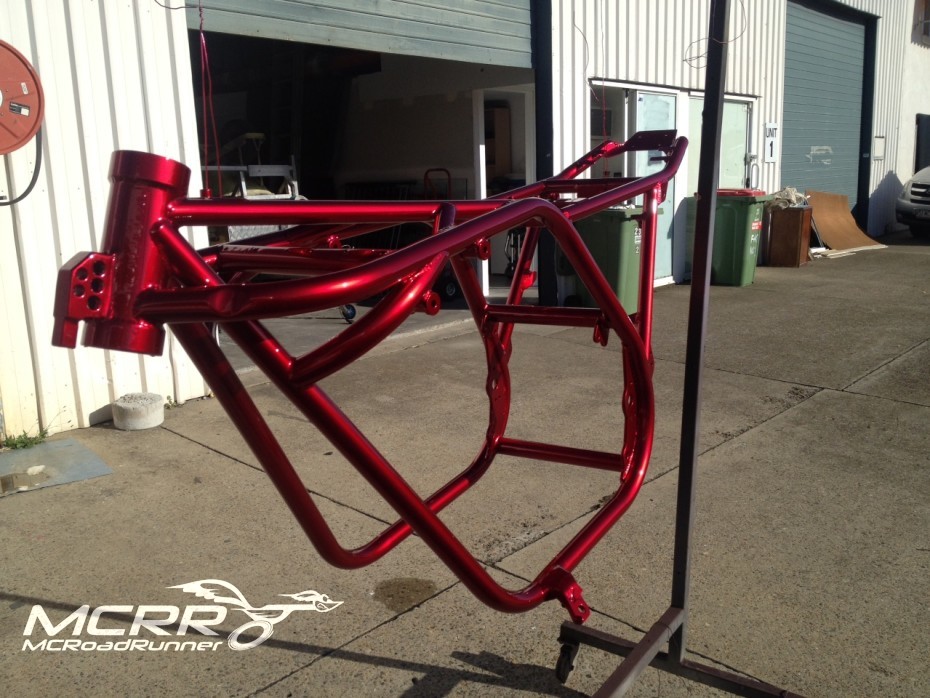 honda cbx frame candy red