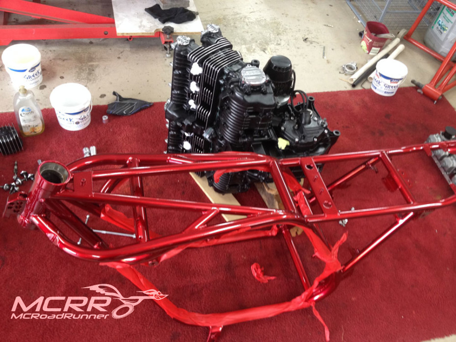 cbx motor and frame red