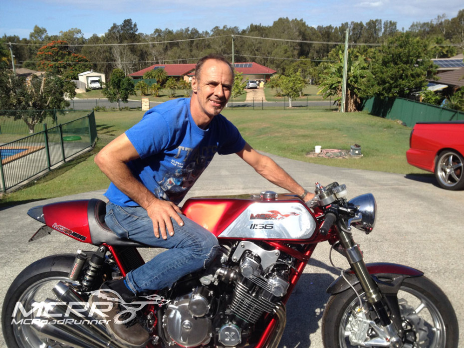 mcrr on his custom cafe racer cbx