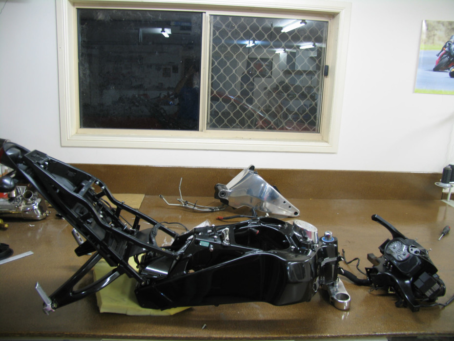 Tail and frame of buell