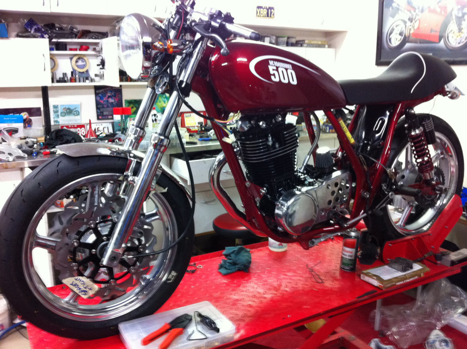 sr 500 custom cafe racer